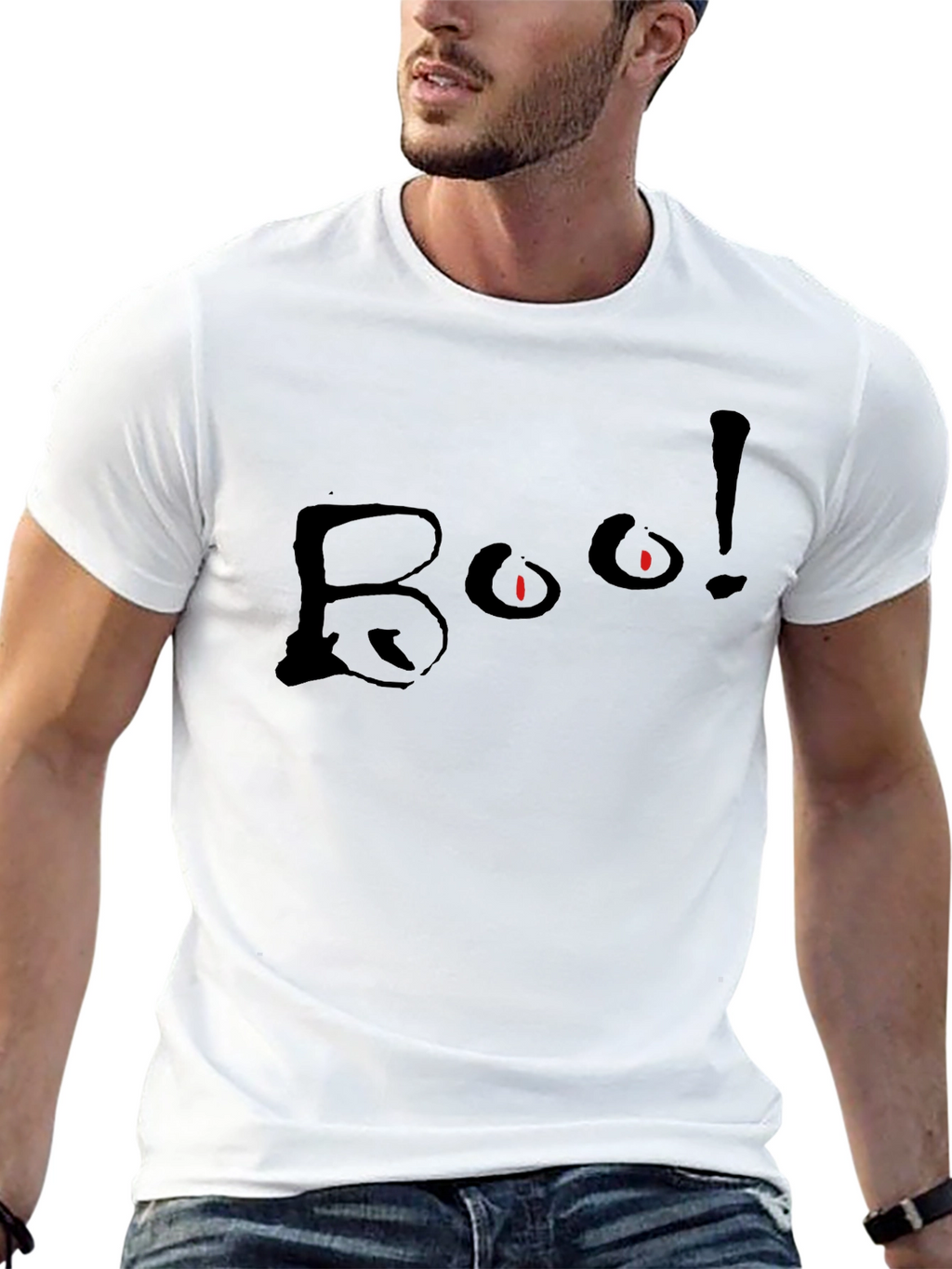 Boo! Halloween Black T-Shirt - Spooky Season Apparel