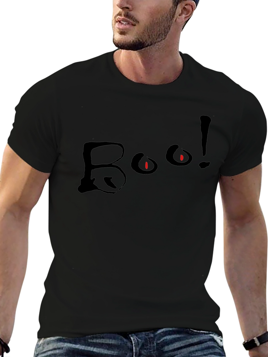 Boo! Halloween Black T-Shirt - Spooky Season Apparel