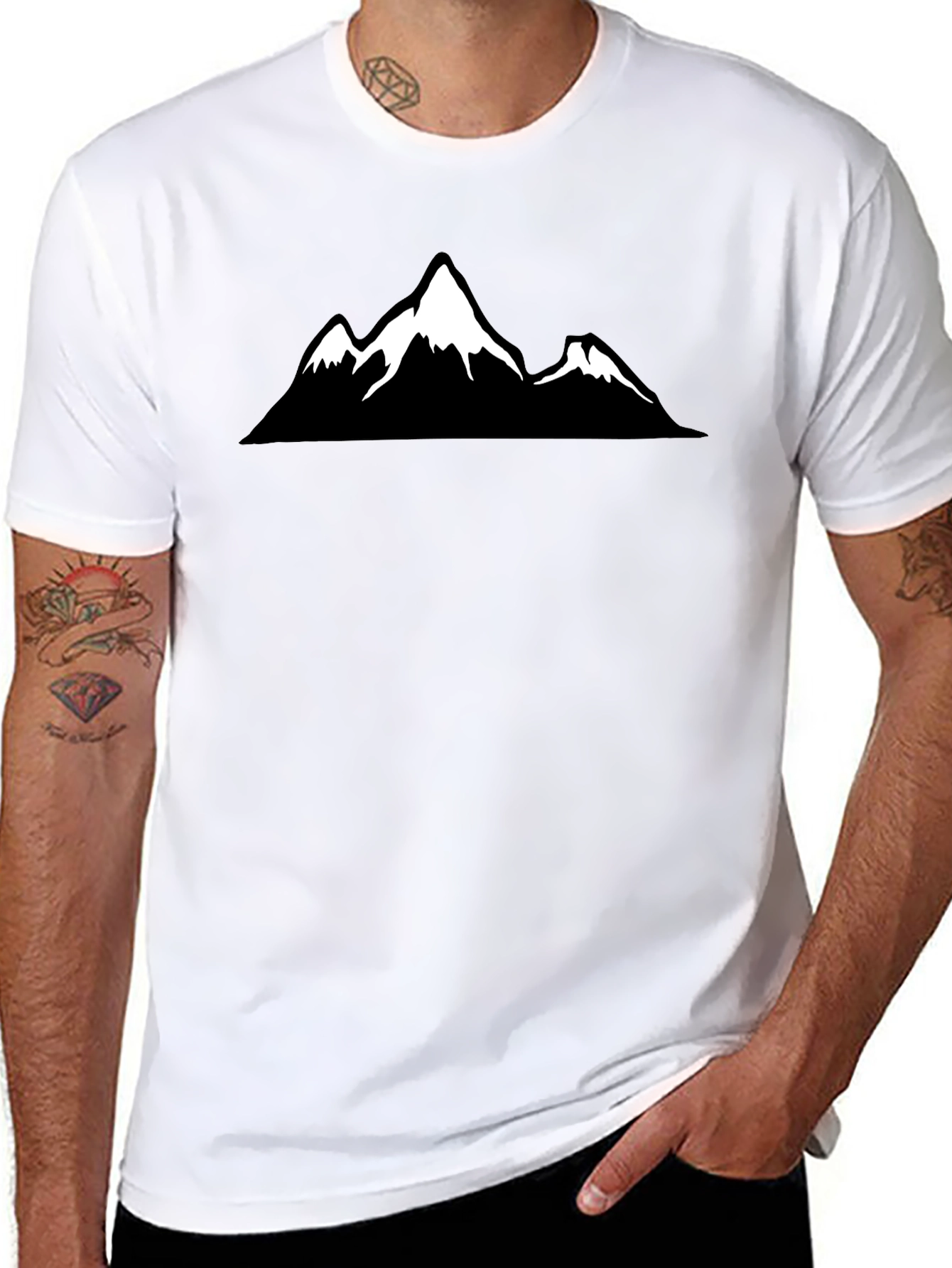 Mountain Graphic Black T-Shirt - Adventure Ready