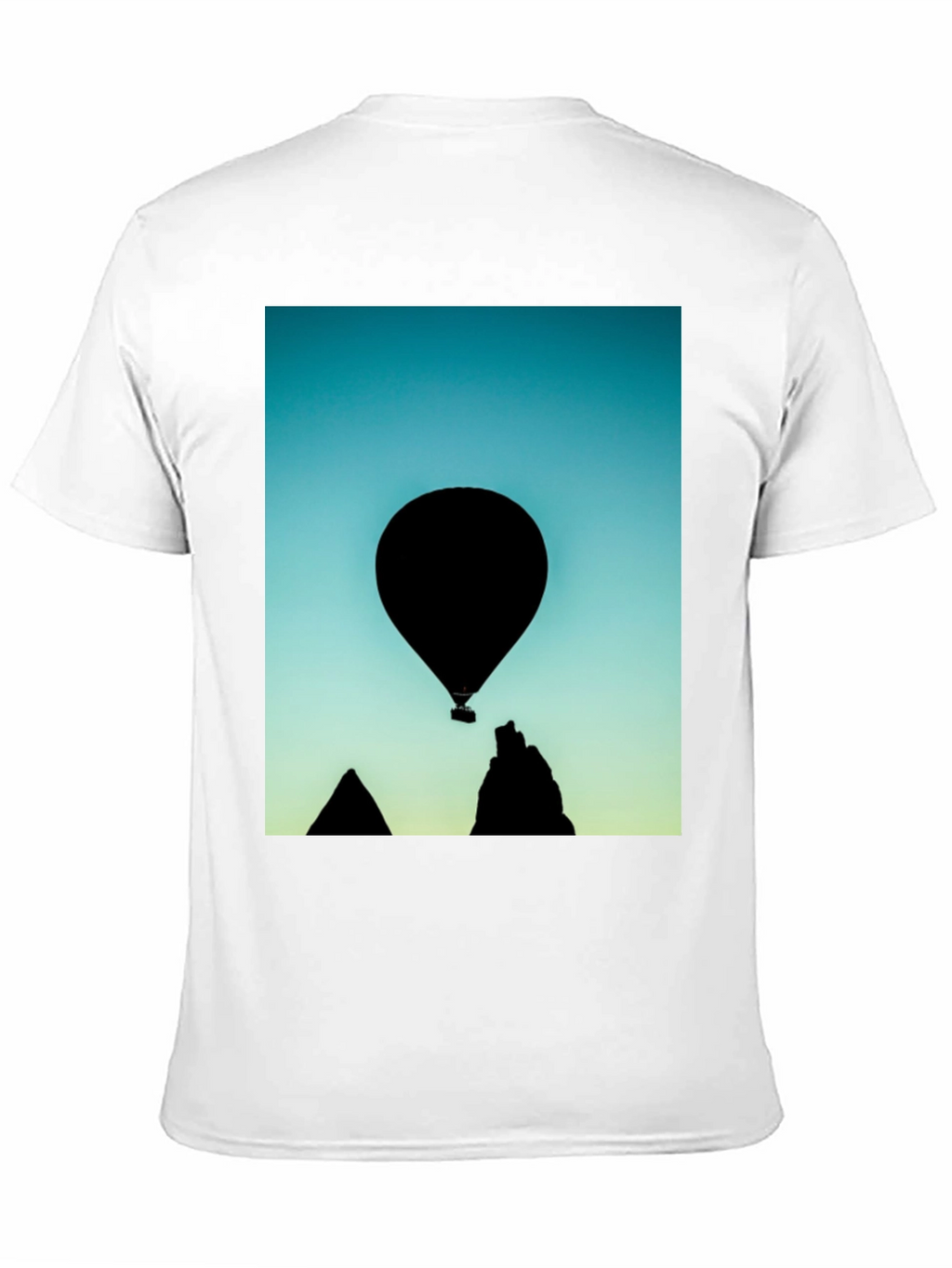 Black Silhouette Balloon Graphic T-Shirt