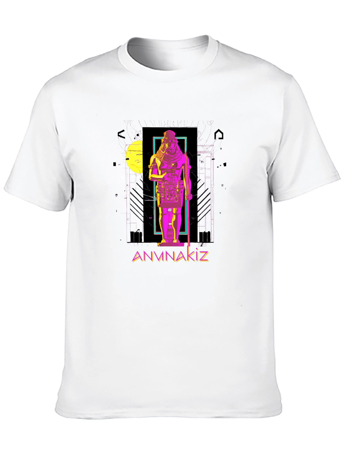 Anunnaki Graphic Print Black T-Shirt
