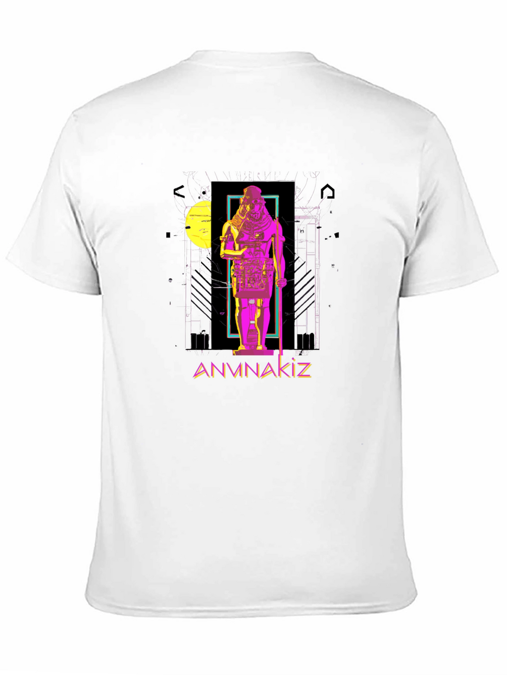 Anunnaki Graphic Print Black T-Shirt