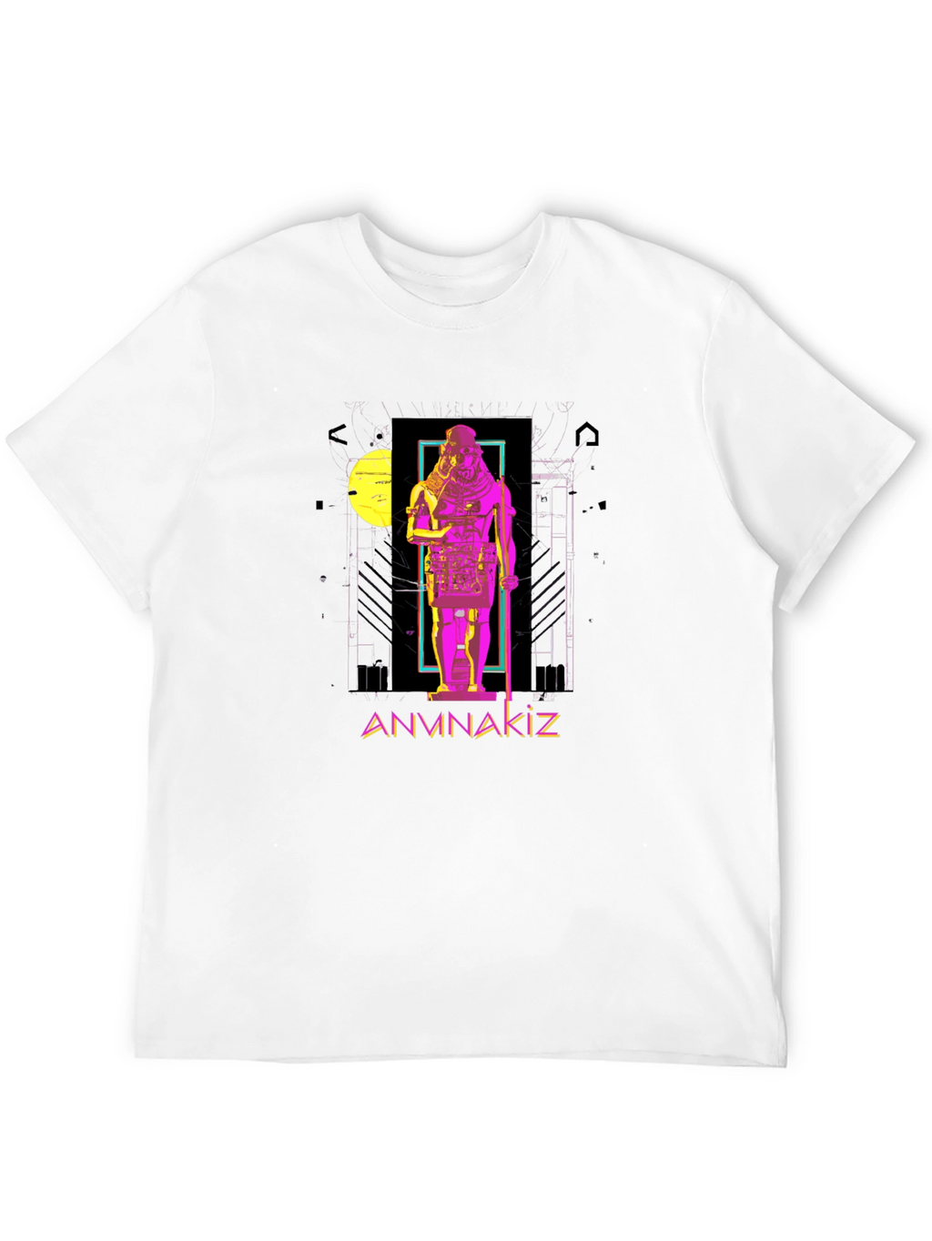 Anunnaki Graphic Print Black T-Shirt