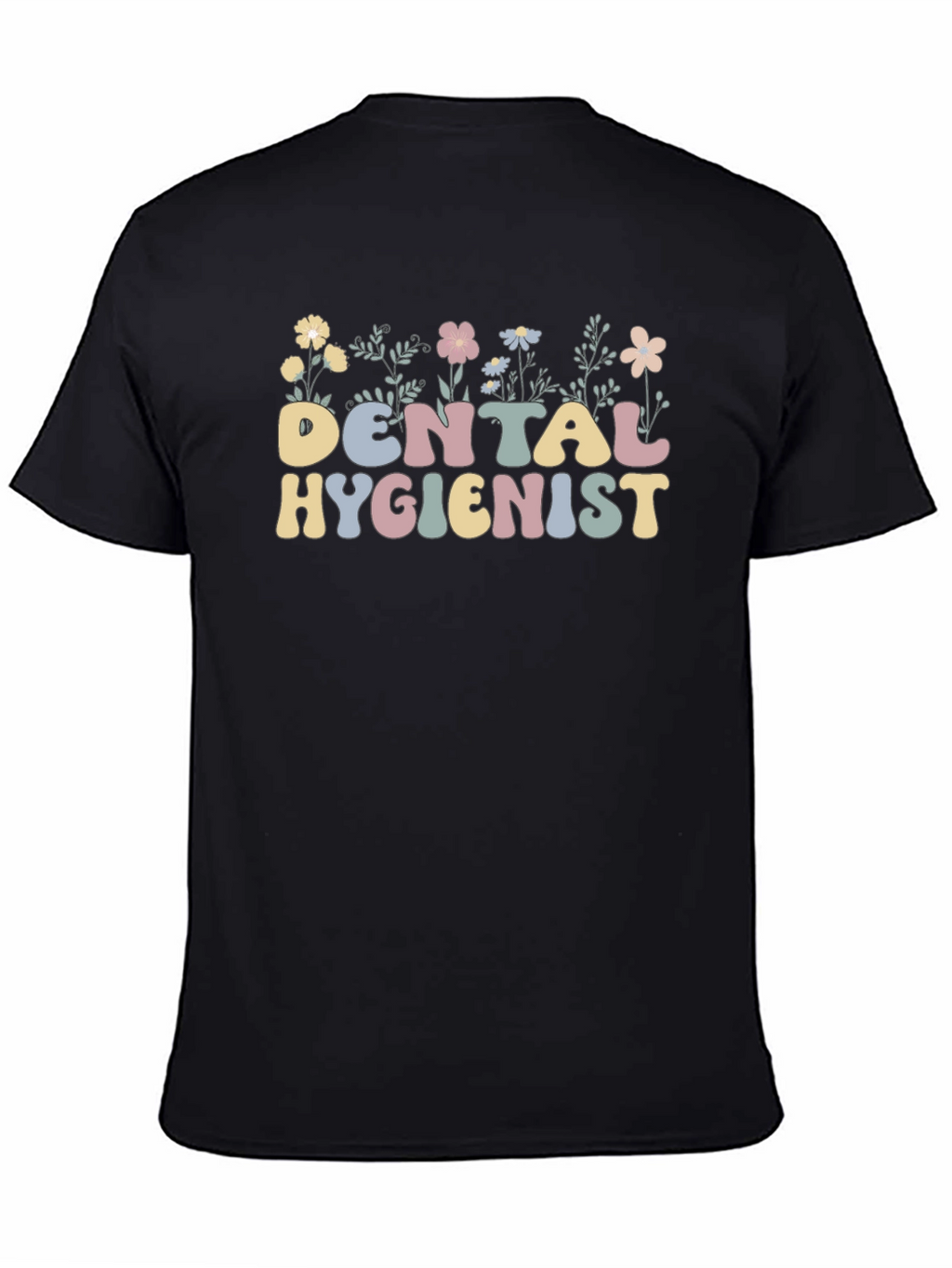 Floral Dental Hygienist T-Shirt Retro Style