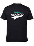 Cancer Survivor Graphic Tee - Black