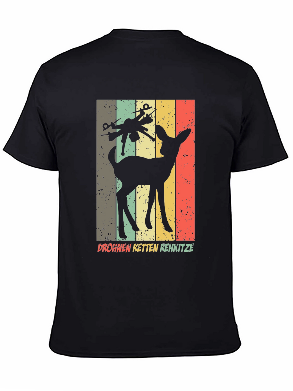 Drone Saves Deer Retro Style T-Shirt