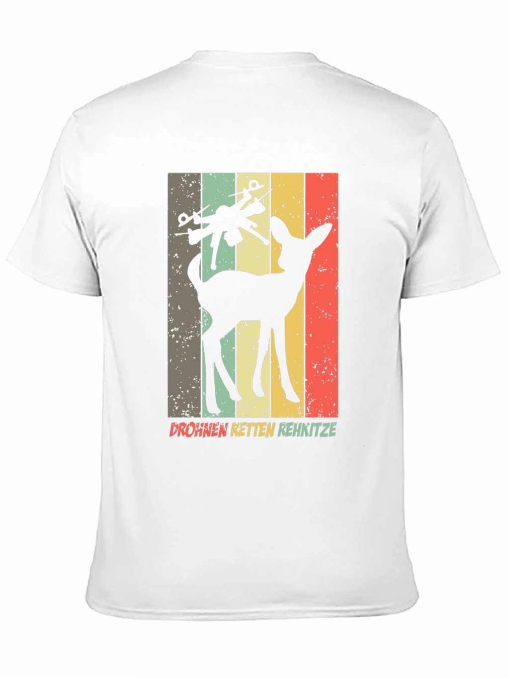 Drone Saves Deer Retro Style T-Shirt