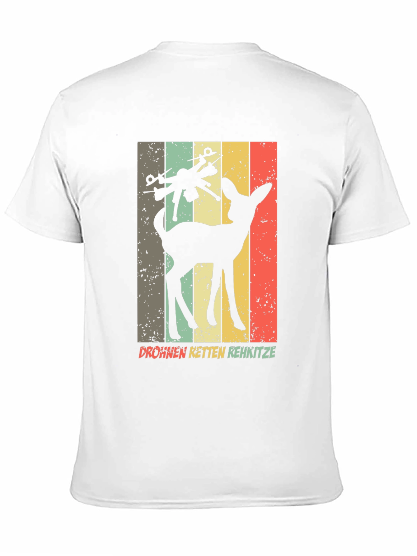 Drone Saves Deer Retro Style T-Shirt