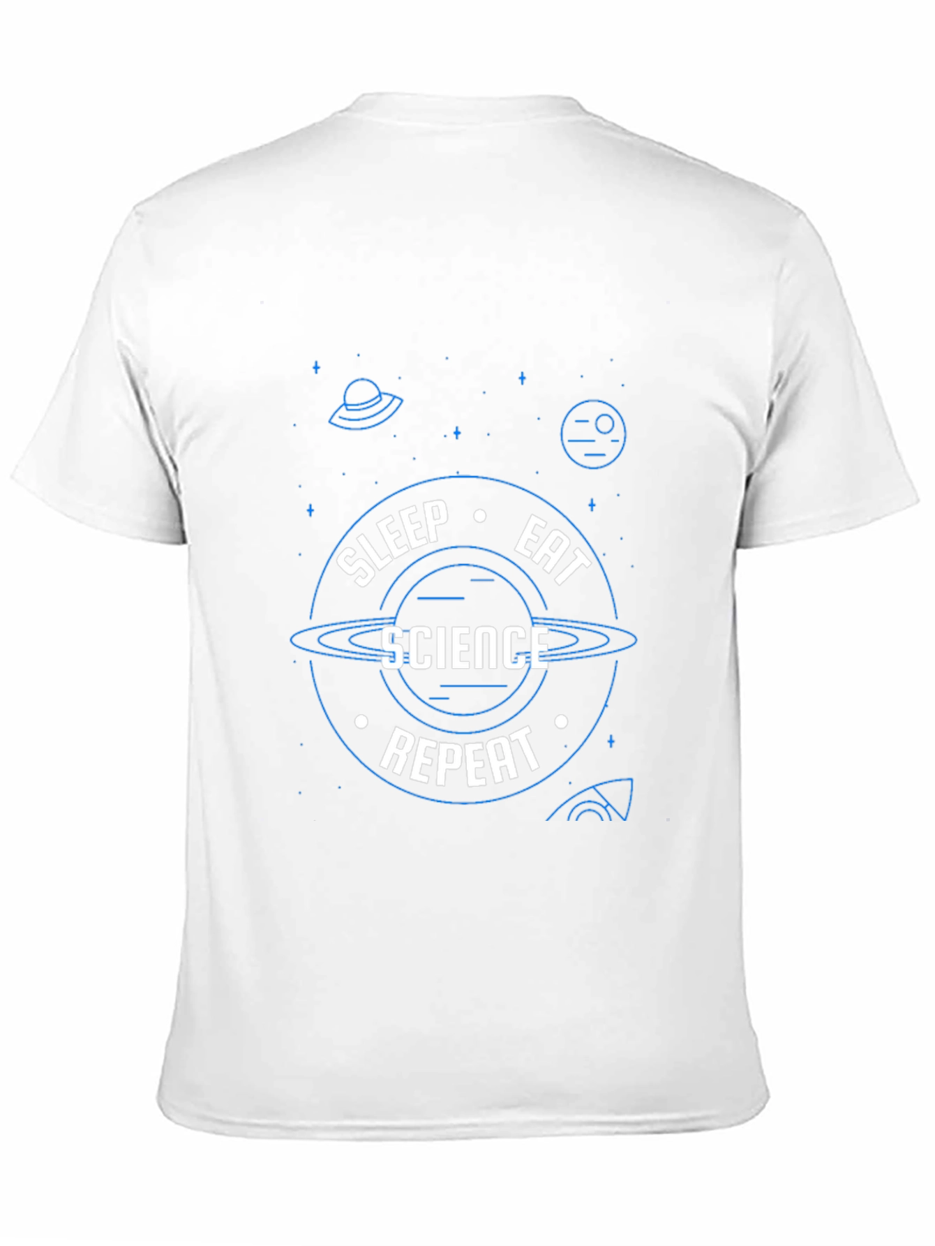 Science Repeat T-Shirt - Black Novelty Graphic Tee
