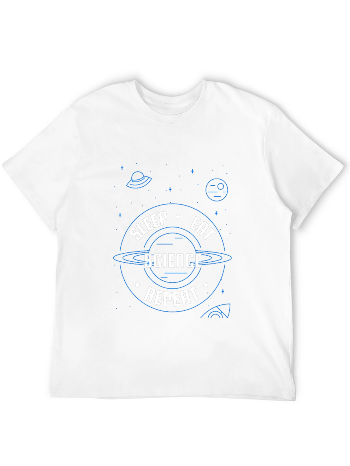 Science Repeat T-Shirt - Black Novelty Graphic Tee