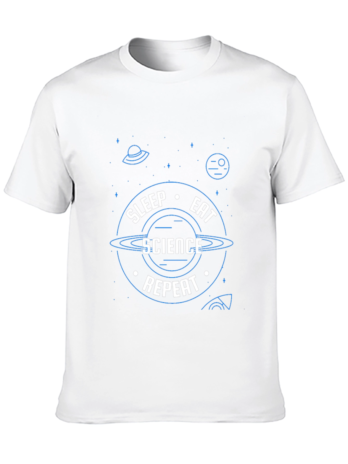 Science Repeat T-Shirt - Black Novelty Graphic Tee