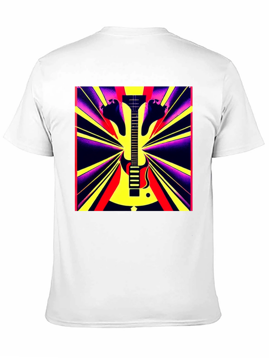 Electric Guitar Graphic Tee - Retro Rock Style