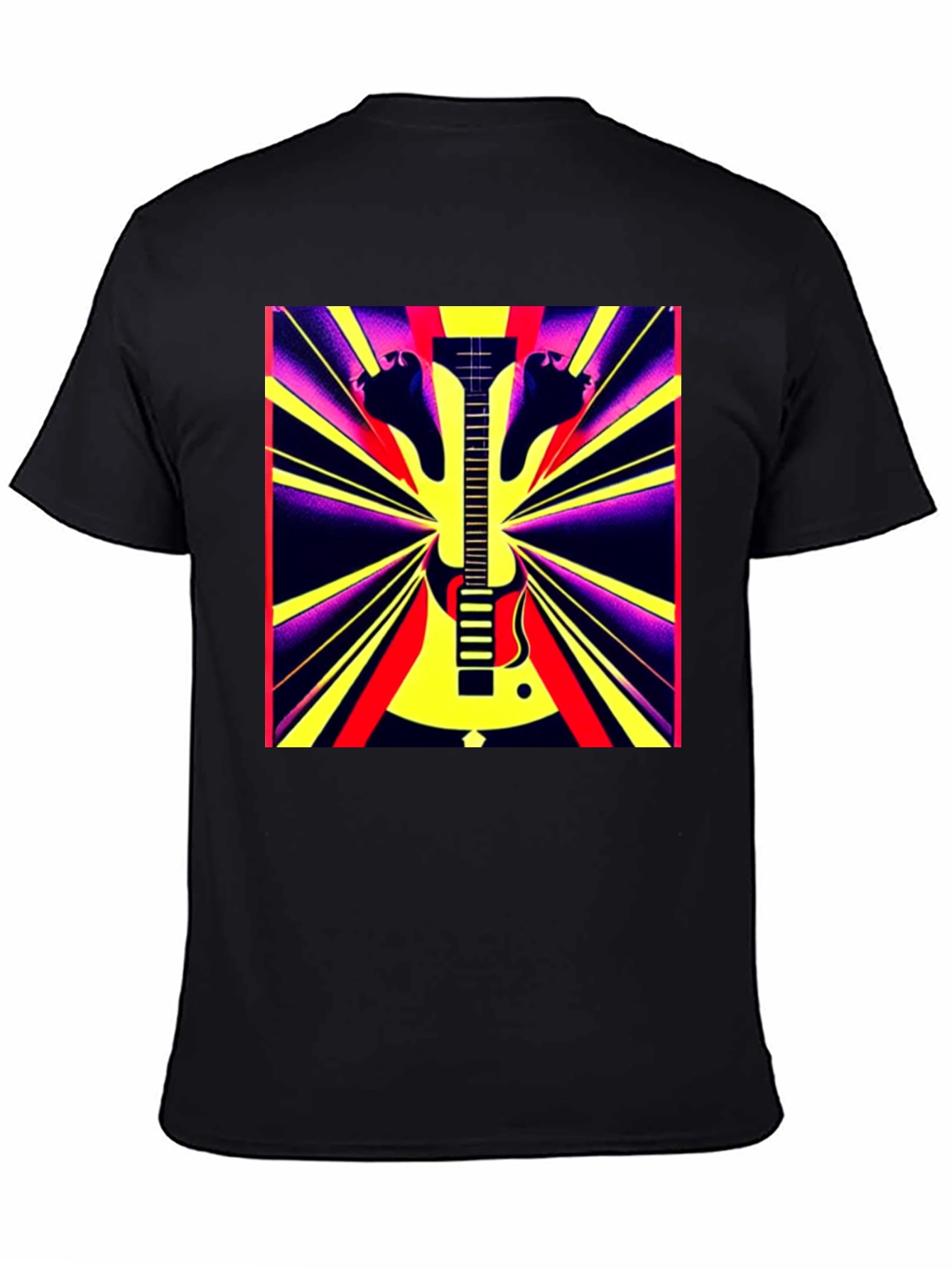 Electric Guitar Graphic Tee - Retro Rock Style