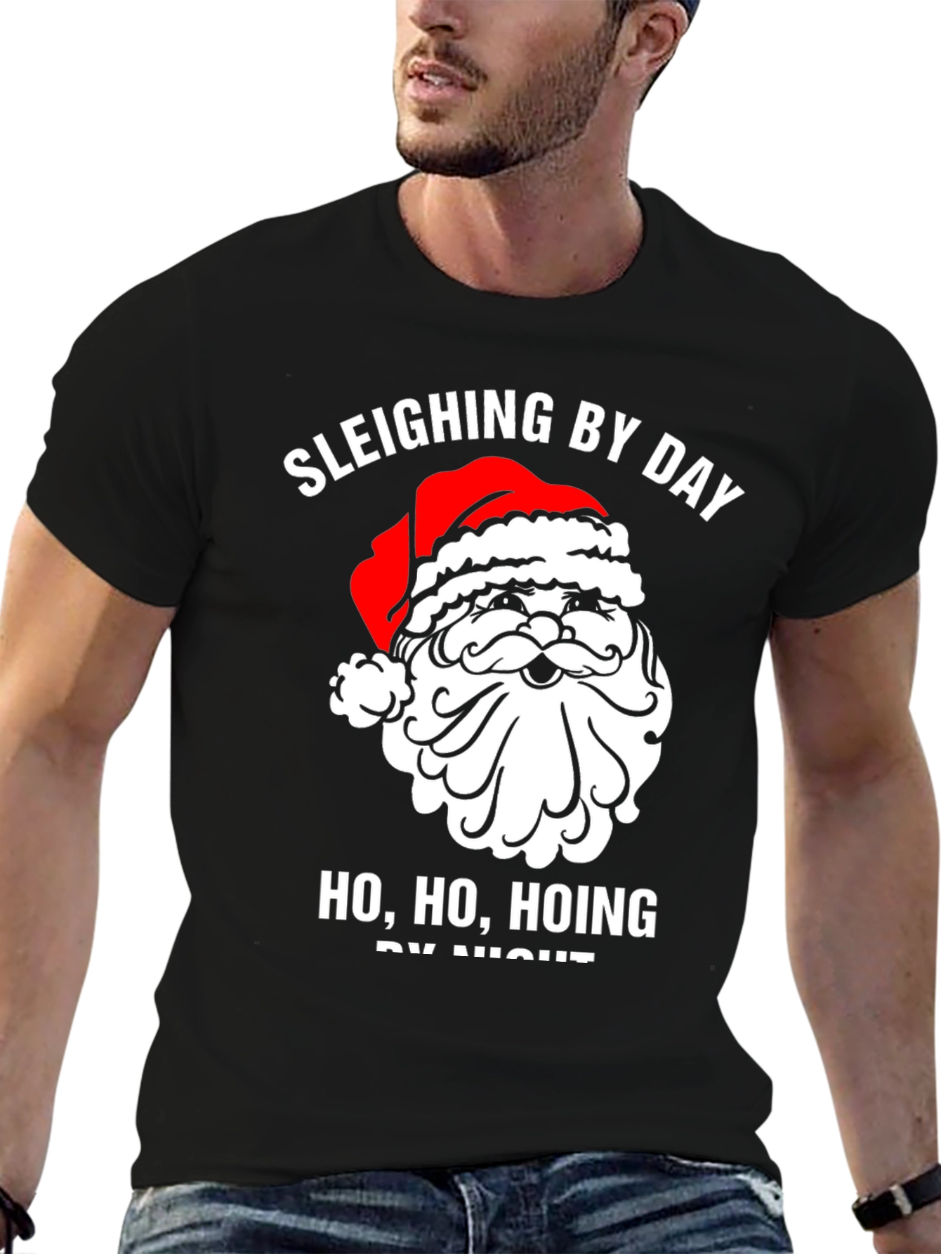 Sleighing By Day Santa Graphic Tee