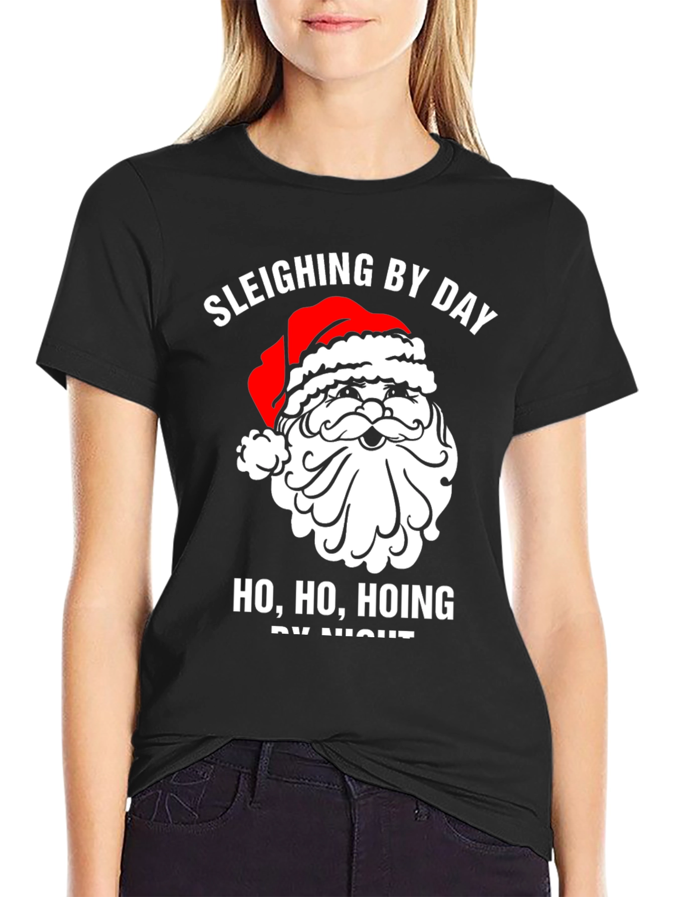 Sleighing By Day Santa Graphic Tee