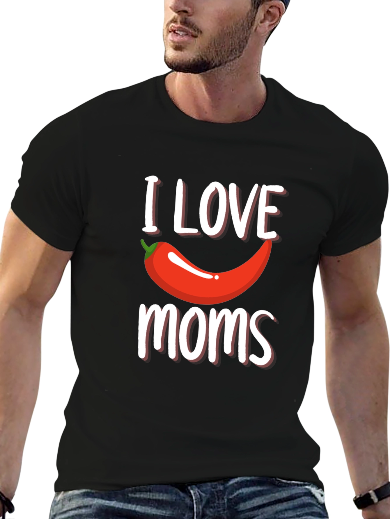 I Love Chili Pepper Moms Graphic Tee