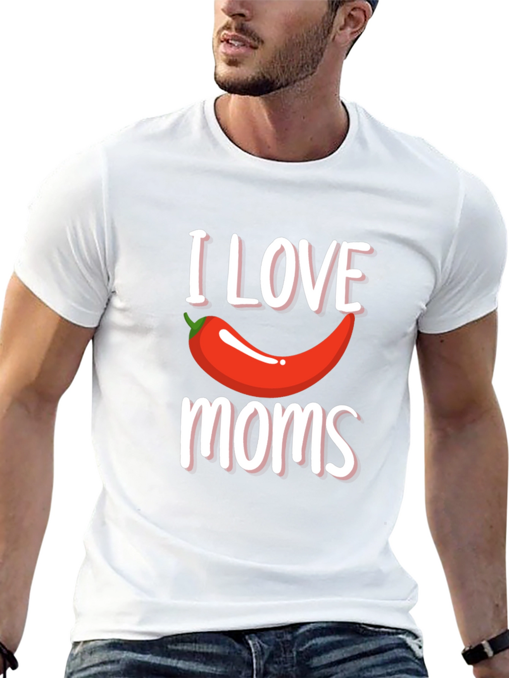 I Love Chili Pepper Moms Graphic Tee