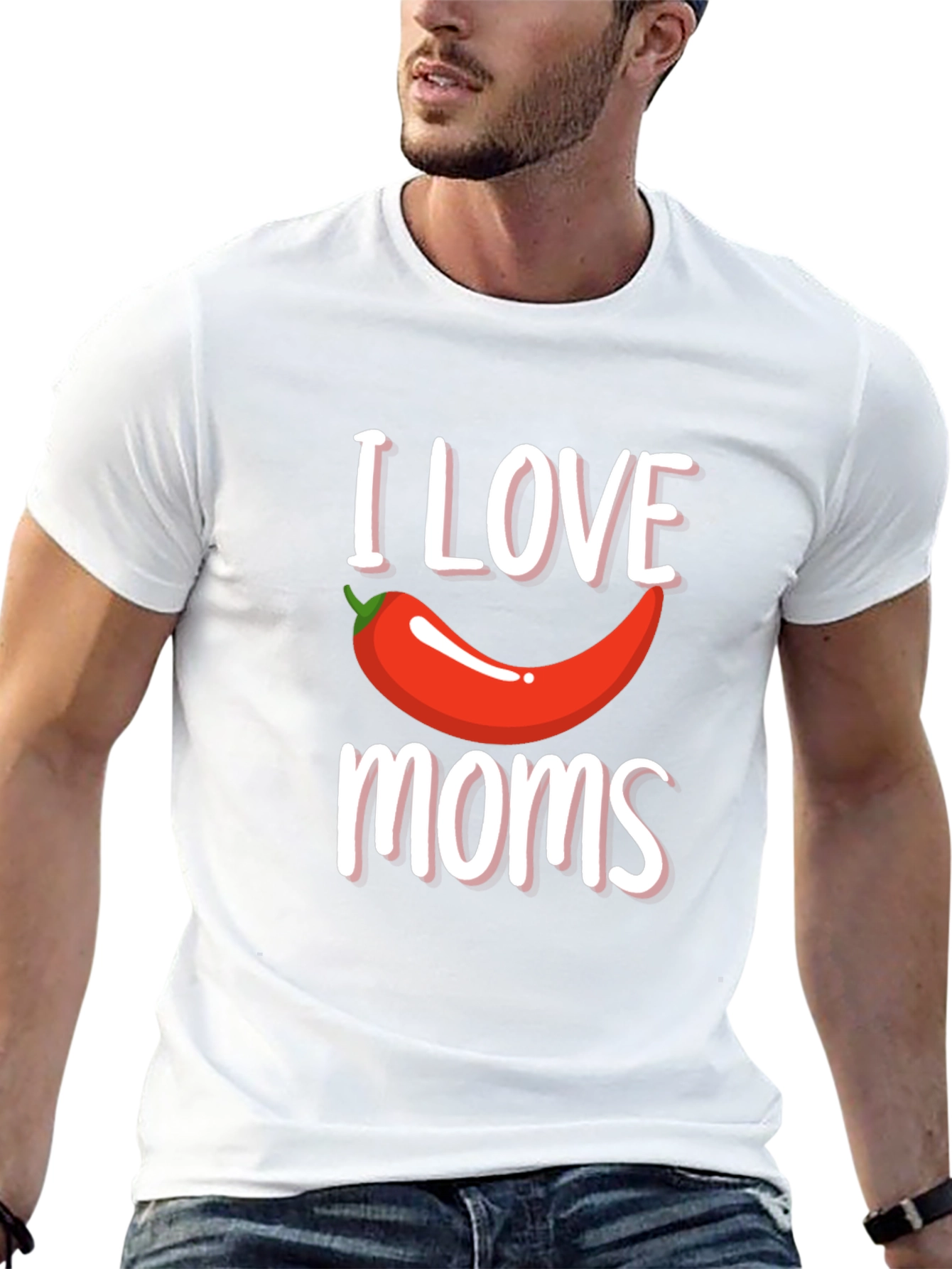 I Love Chili Pepper Moms Graphic Tee