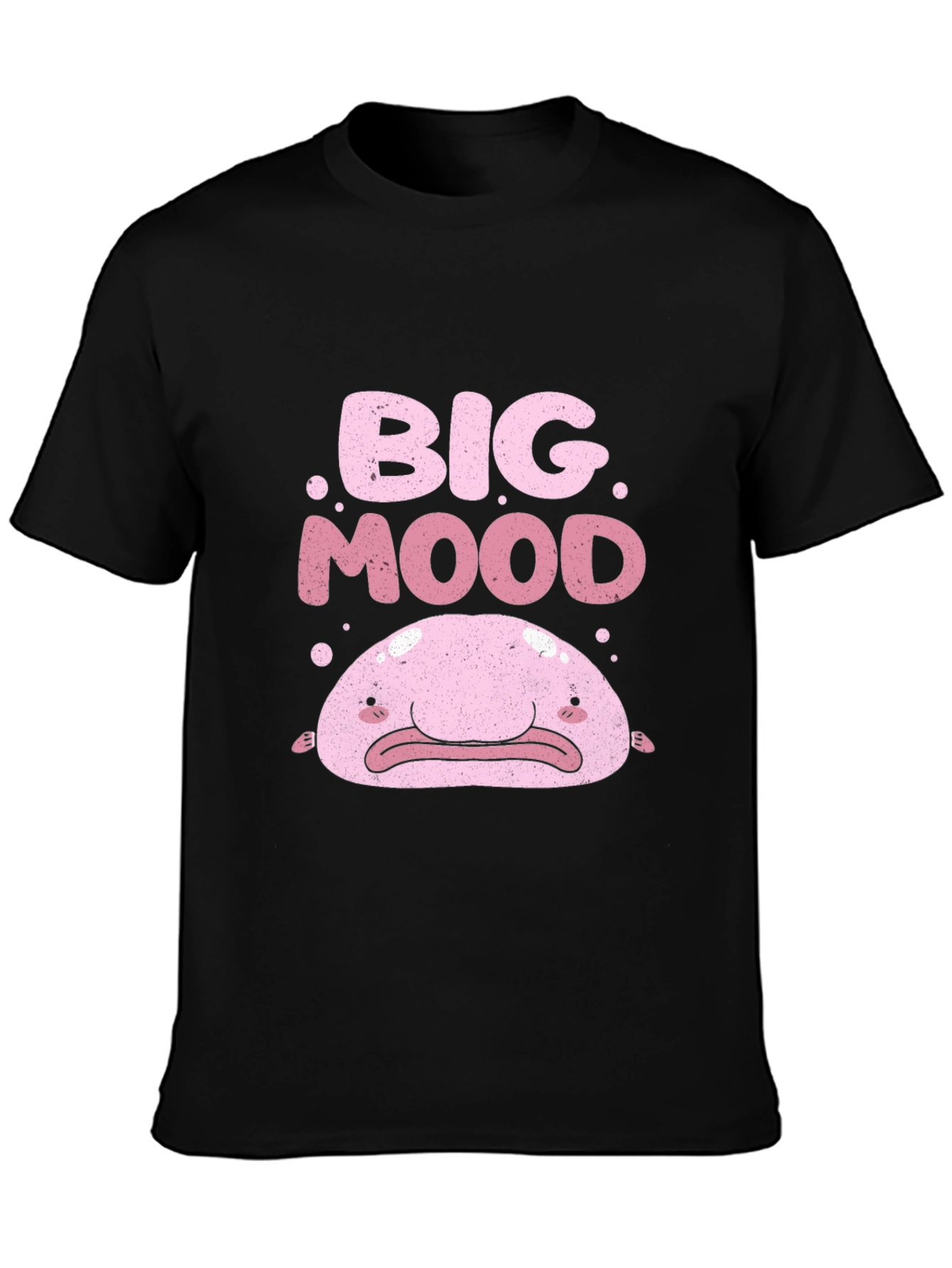 Big Mood Blobfish Graphic Tee - Black T-Shirt