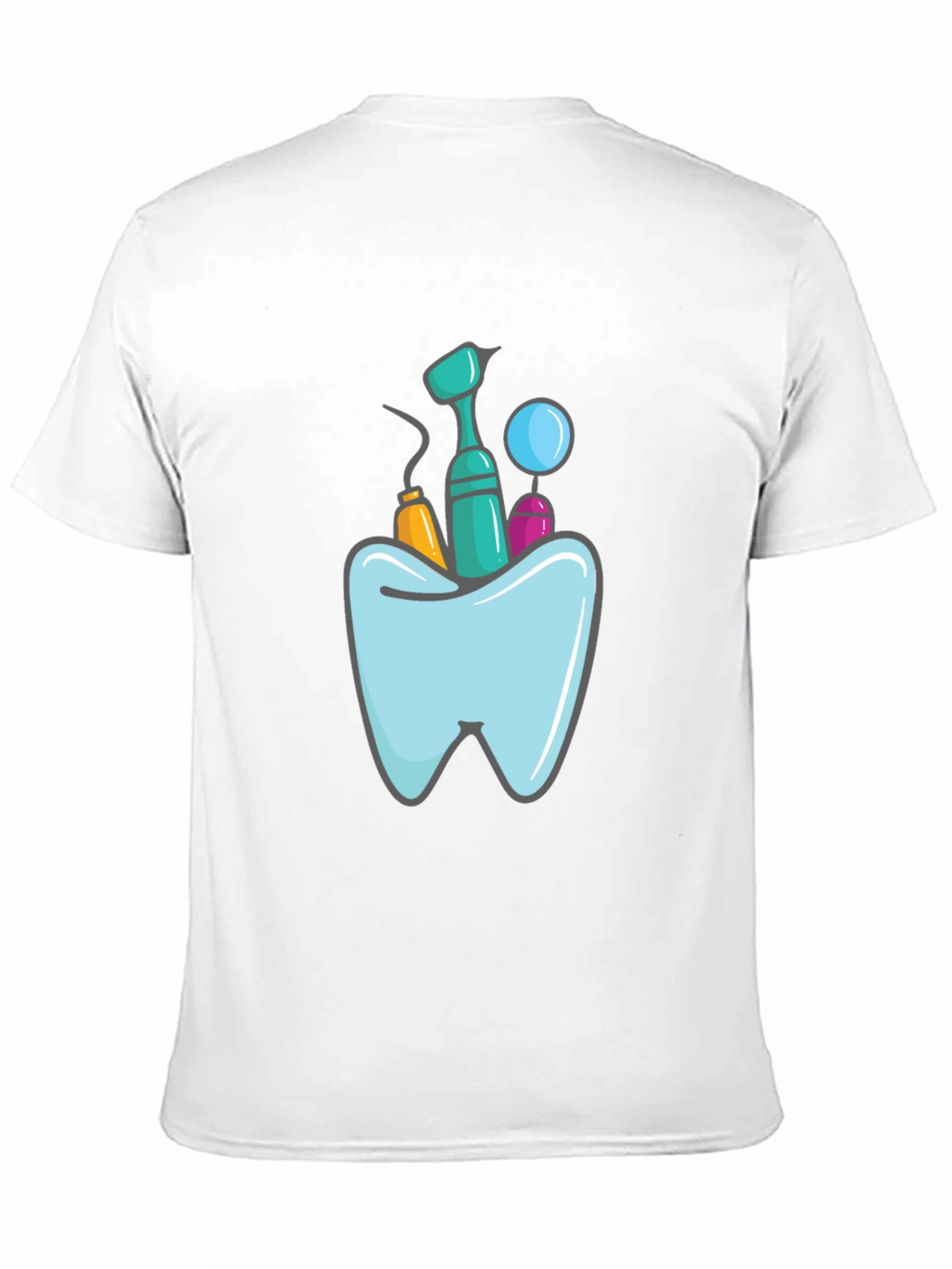 Dentist Tools Graphic Print Black T-Shirt