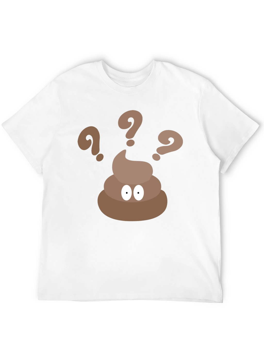 Poop Emoji Question Black T-Shirt