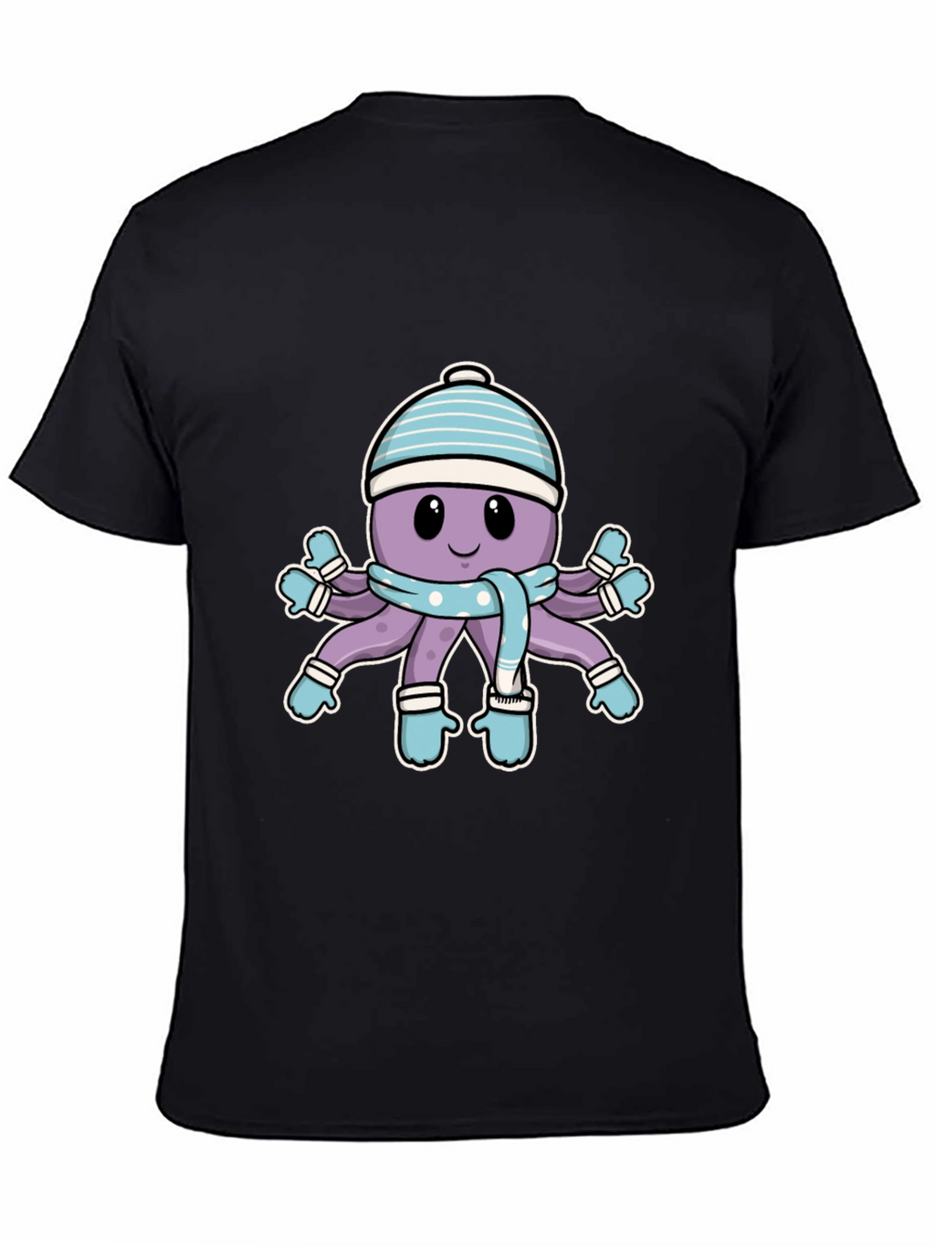 Winter Octopus T-Shirt - Cute Cartoon Design