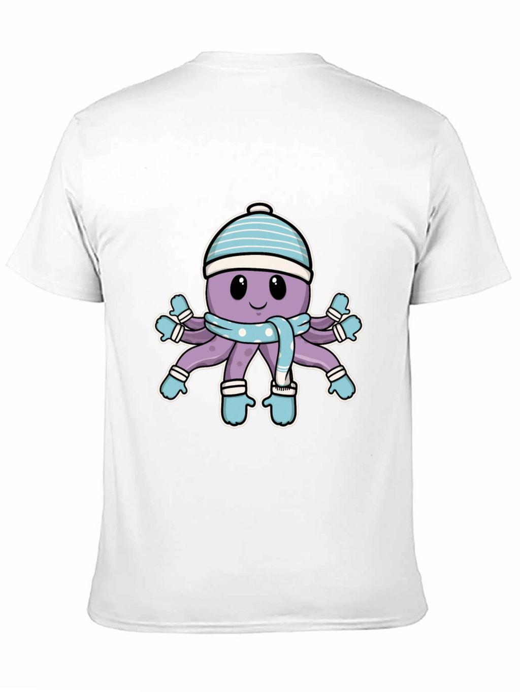 Winter Octopus T-Shirt - Cute Cartoon Design