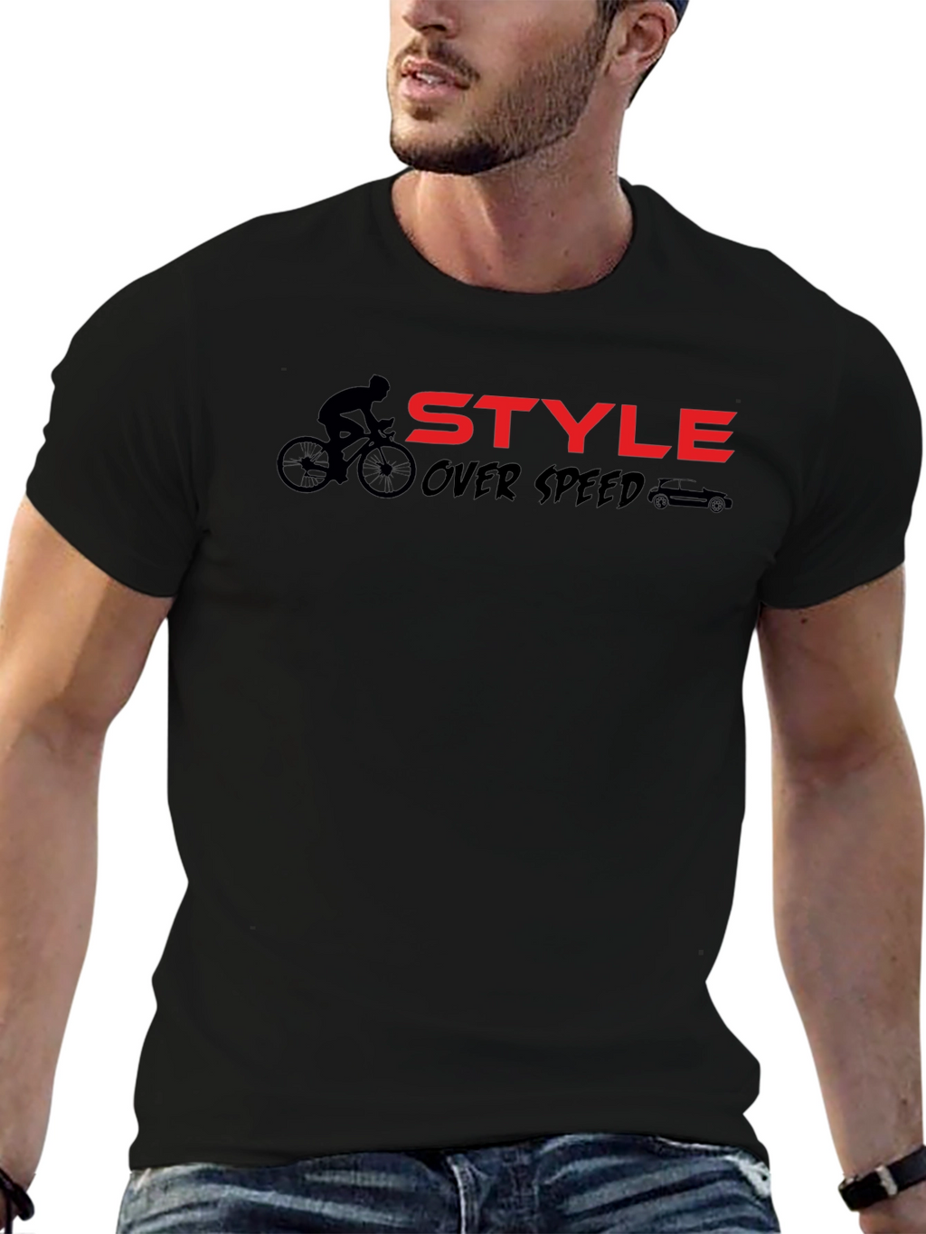 Style Over Speed Graphic Tee - Black