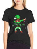 Sarcastic Elf Dabbing Christmas T-Shirt
