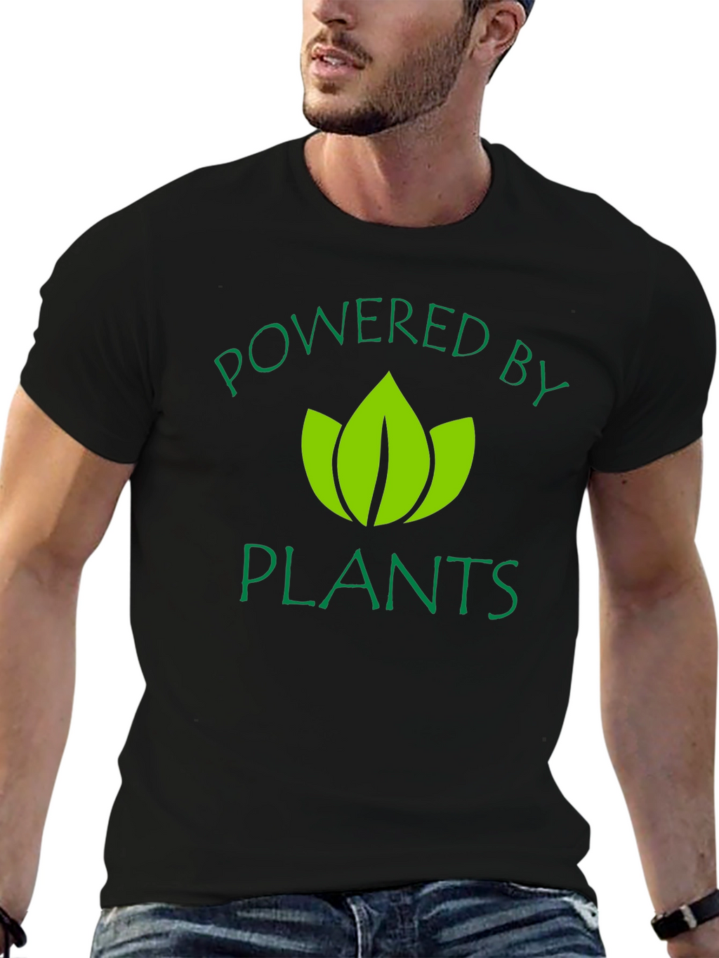 Powered by Plants Graphic T-Shirt - Black