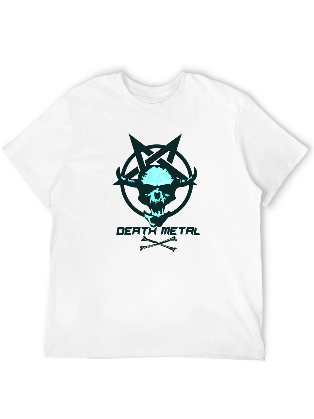 Death Metal Skull Graphic T-Shirt