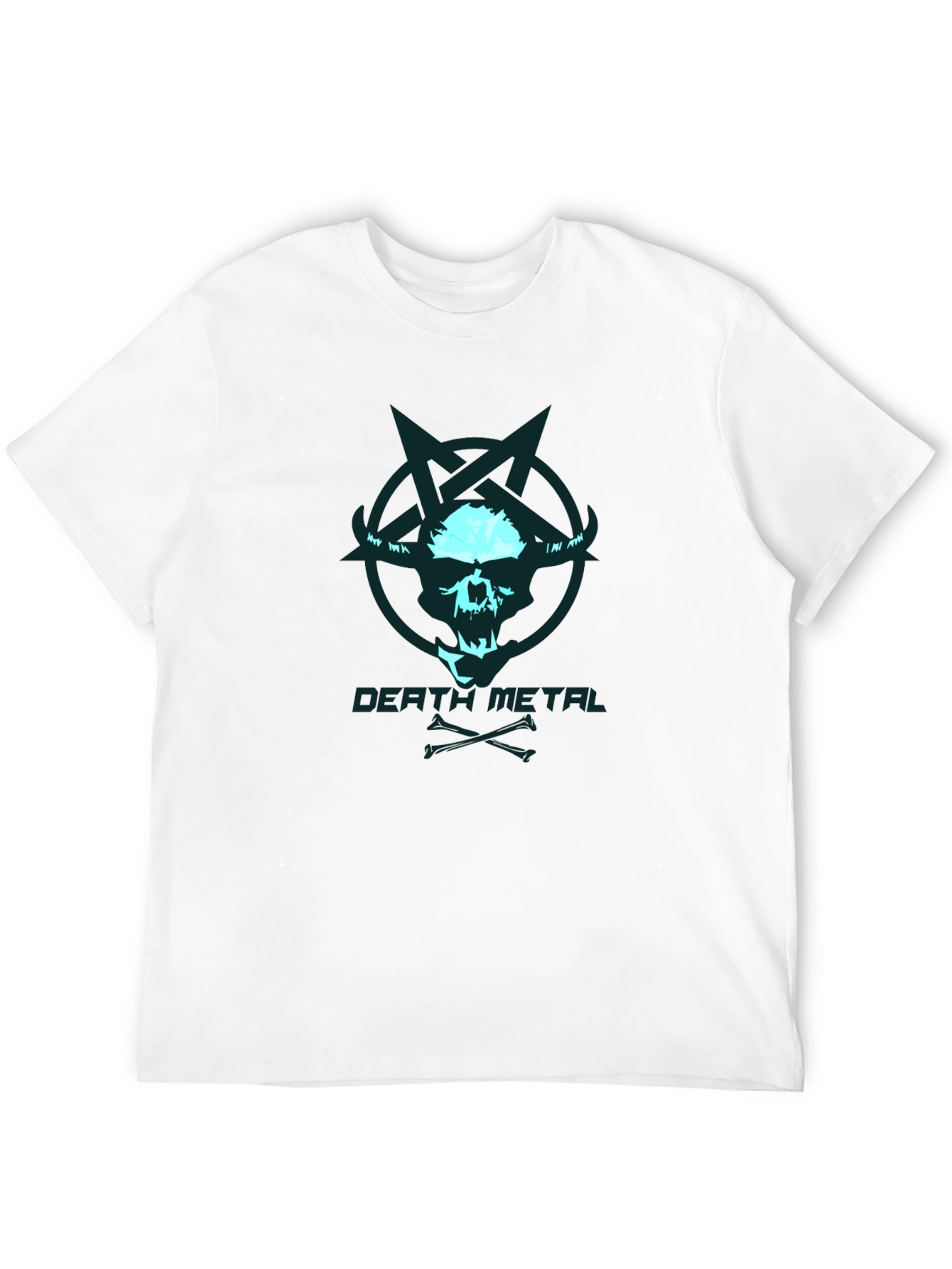 Death Metal Skull Graphic T-Shirt