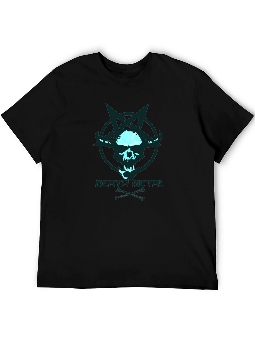 Death Metal Skull Graphic T-Shirt