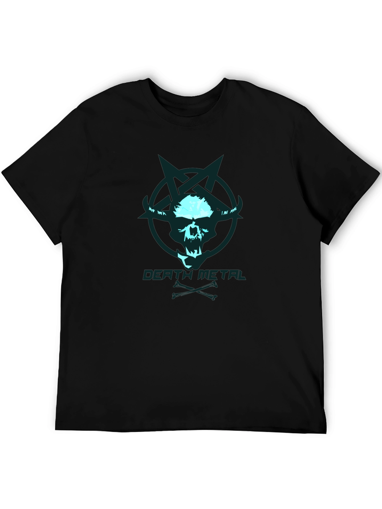 Death Metal Skull Graphic T-Shirt