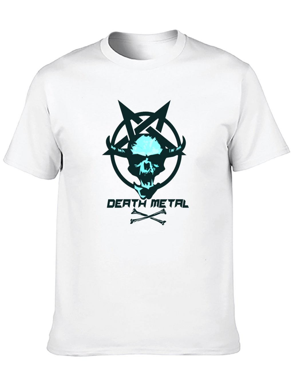 Death Metal Skull Graphic T-Shirt