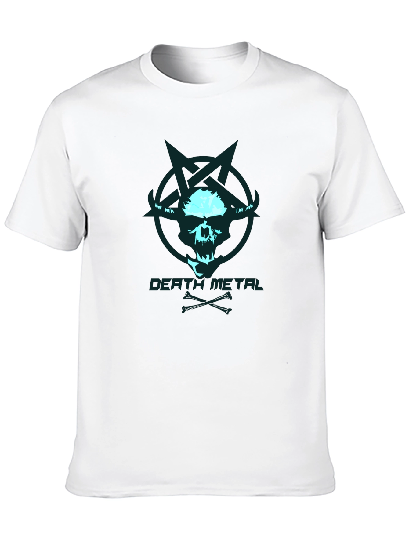 Death Metal Skull Graphic T-Shirt