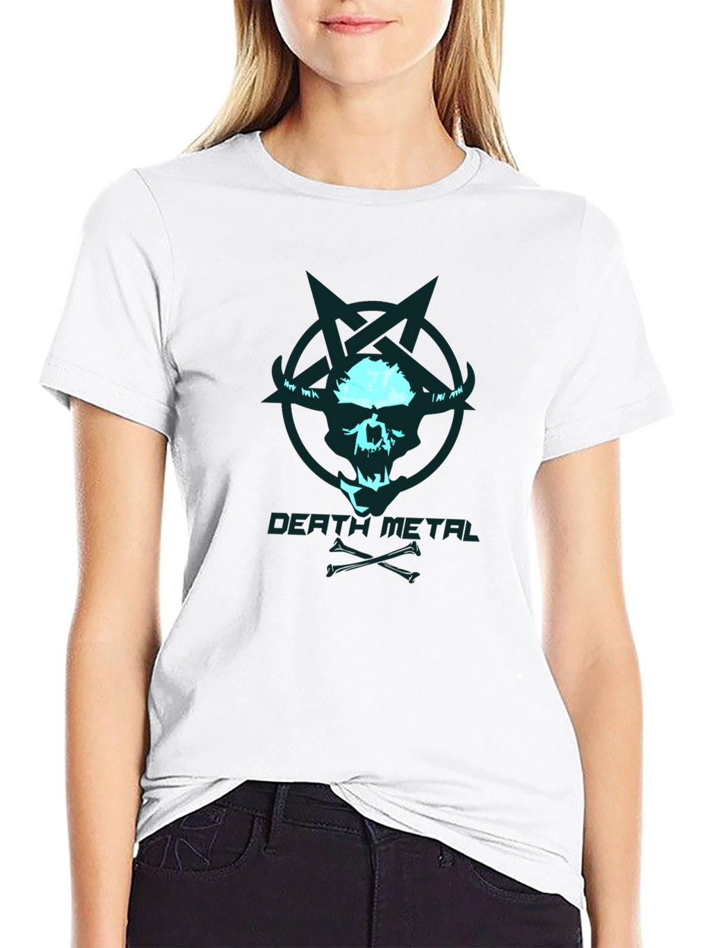 Death Metal Skull Graphic T-Shirt