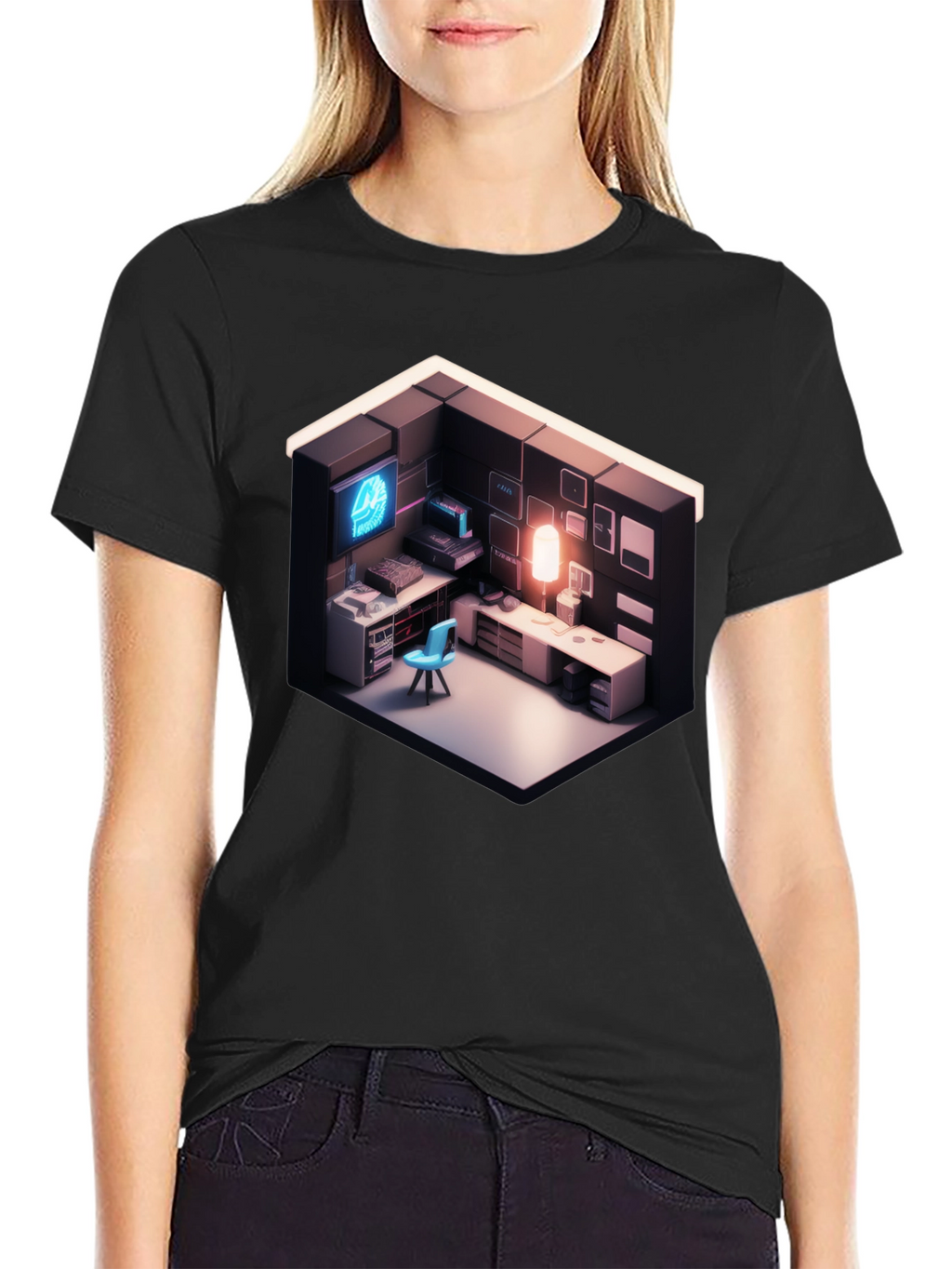 Isometric Gaming Room Tee - Gamers Delight
