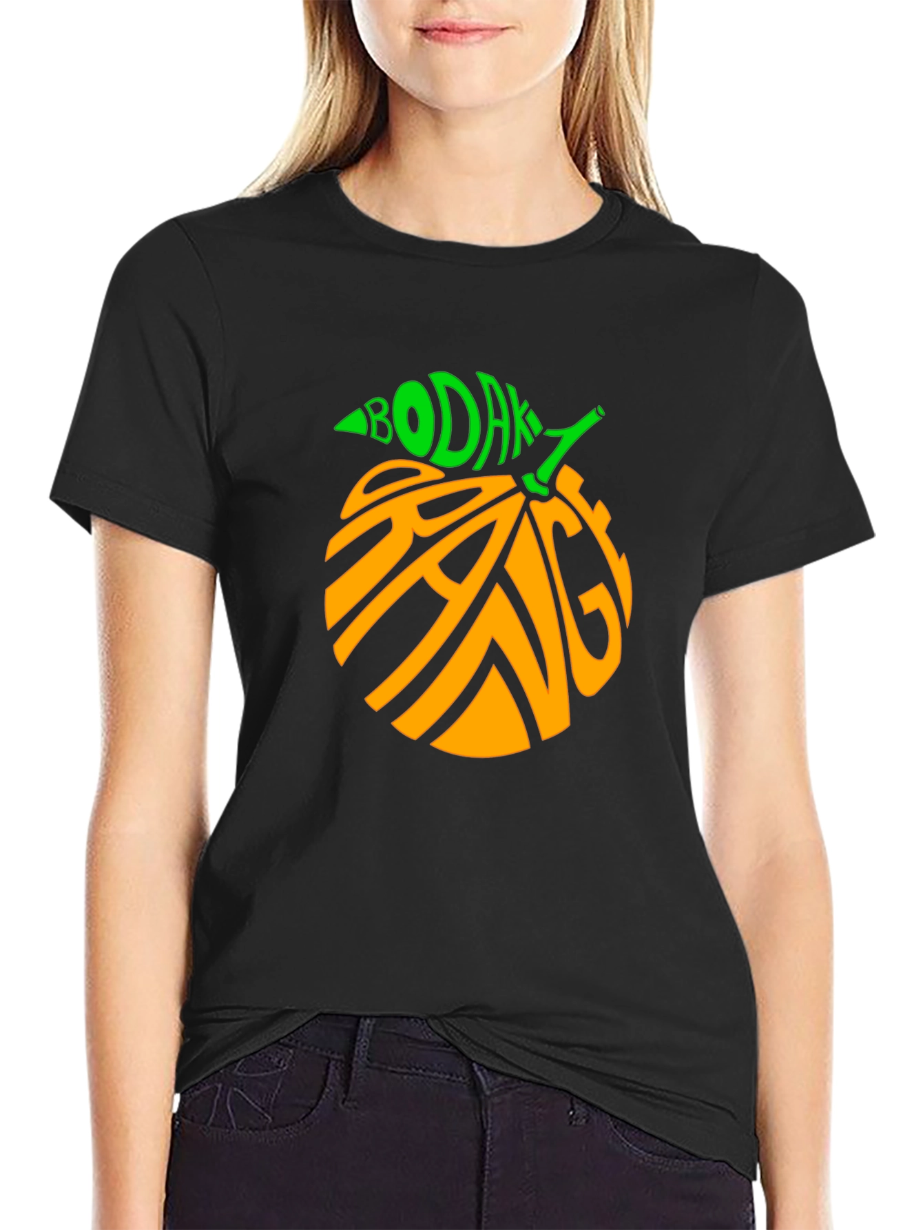 Bodak Orange Graphic Tee - Cool Fruit Design
