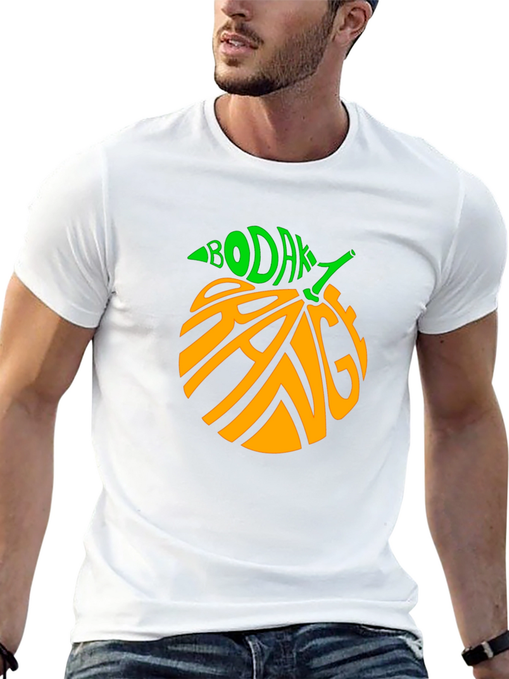 Bodak Orange Graphic Tee - Cool Fruit Design