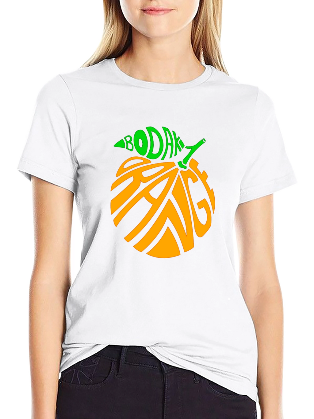 Bodak Orange Graphic Tee - Cool Fruit Design