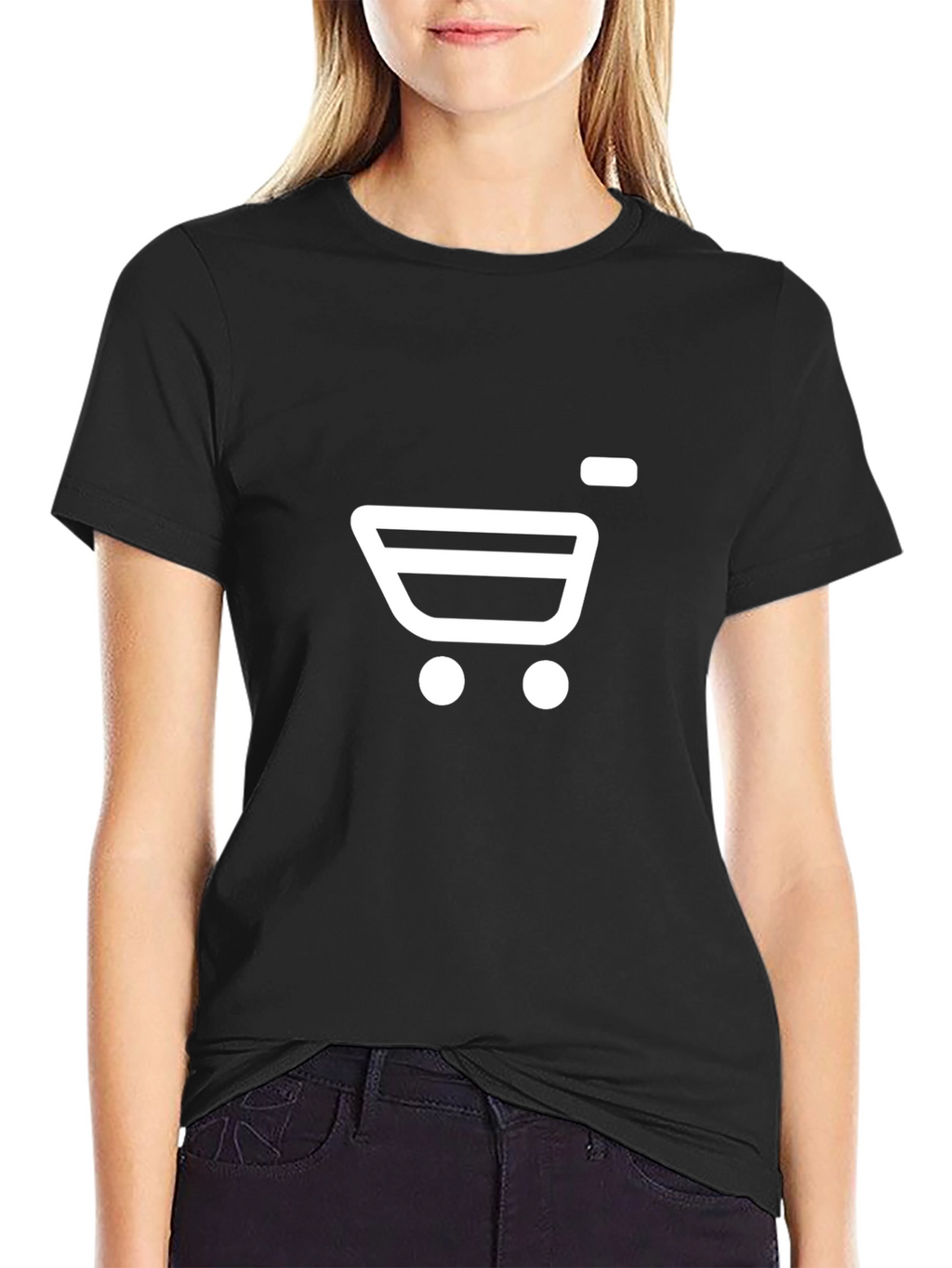 Shopping Cart Black T-Shirt | E-Commerce Fashion