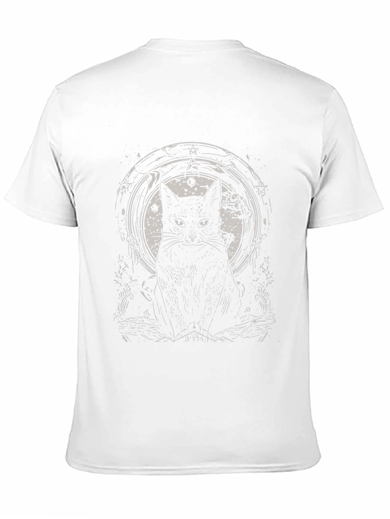 Black Cat Graphic Tee - Gothic Style