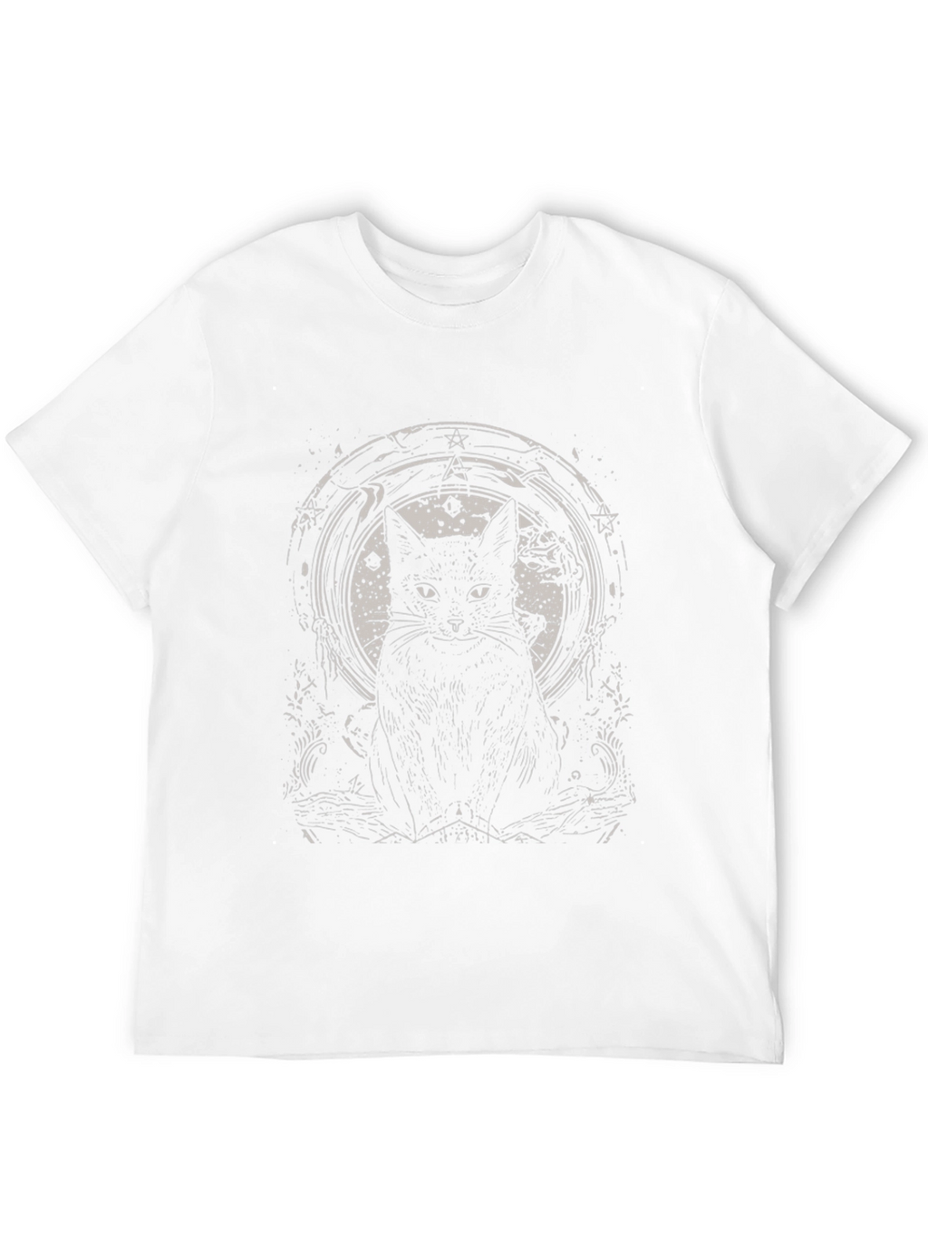 Black Cat Graphic Tee - Gothic Style