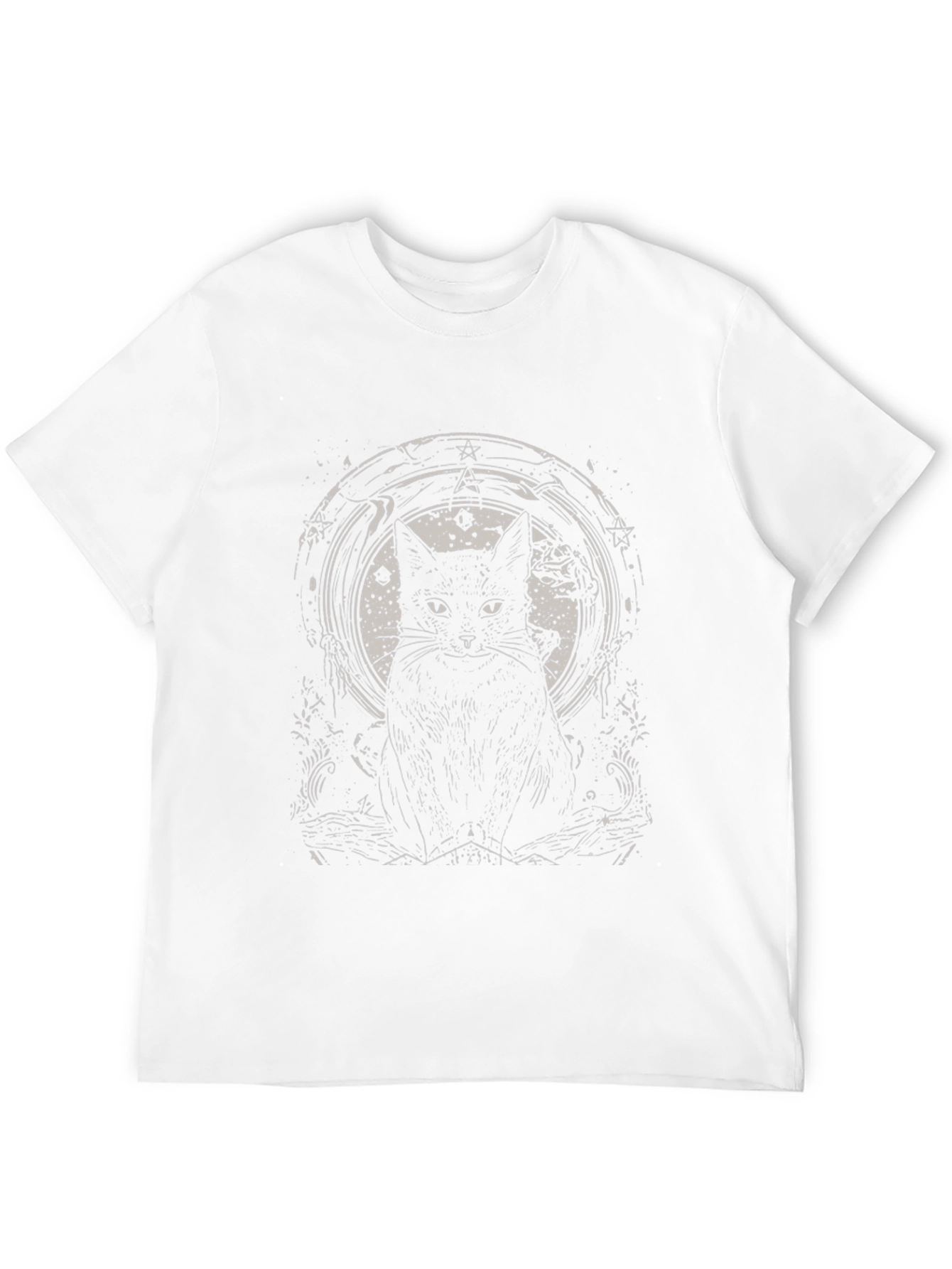 Black Cat Graphic Tee - Gothic Style