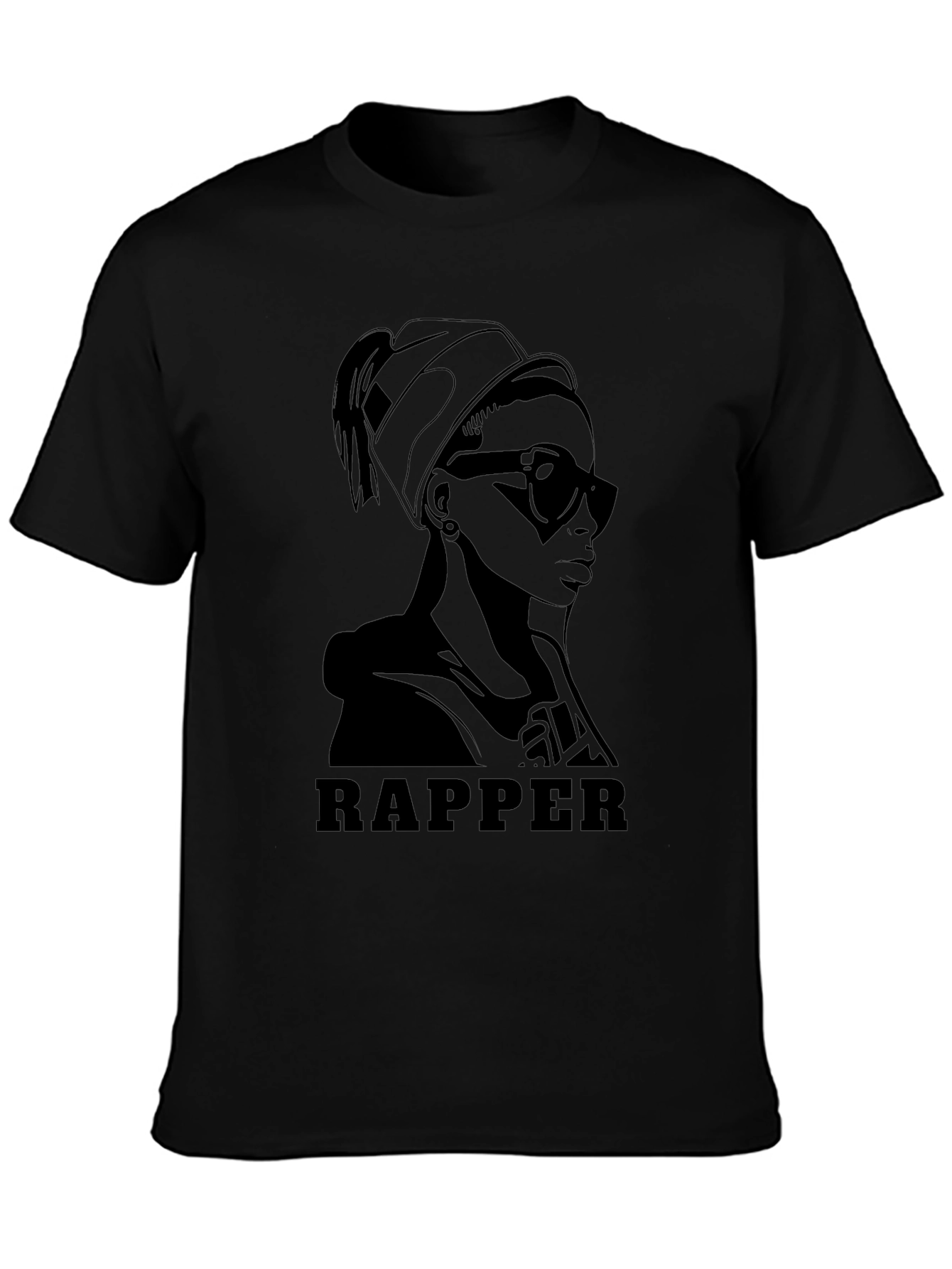 Rapper Graphic Black T-Shirt
