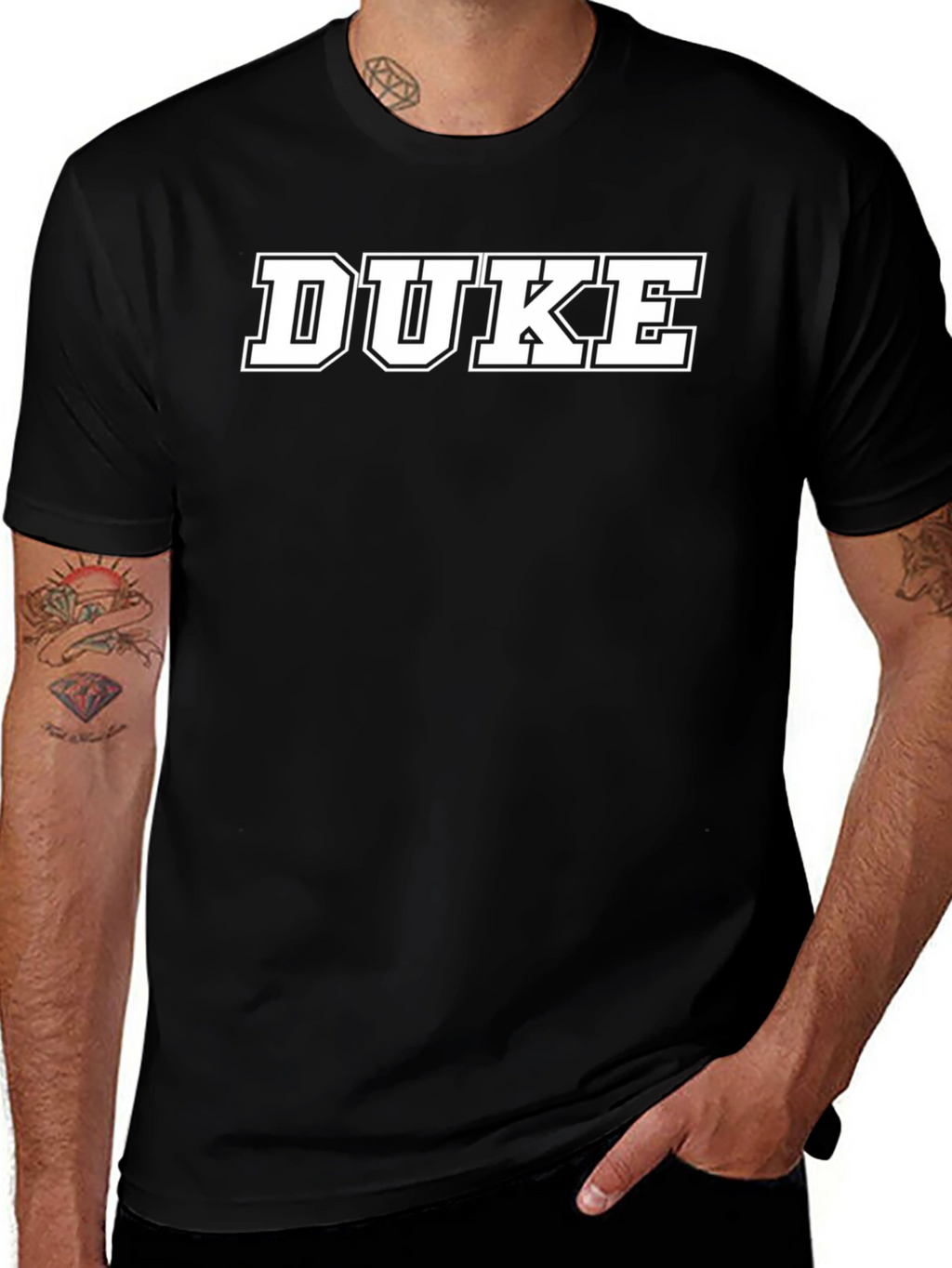 Duke T-Shirt - Classic Collegiate Style Black Tee