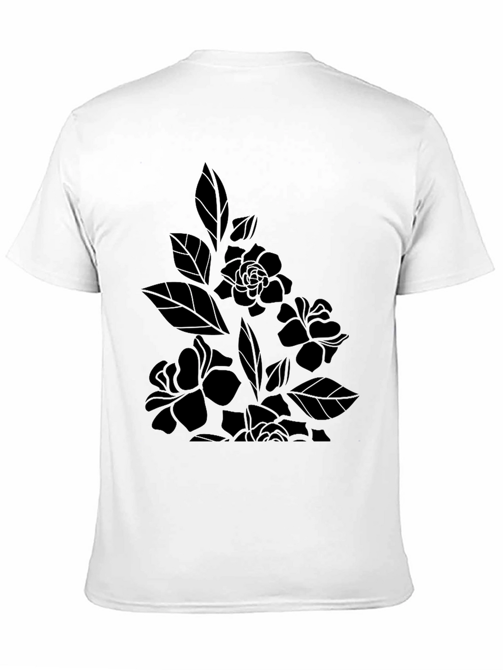 Floral Print Black T-Shirt - Stylish Casual Wear