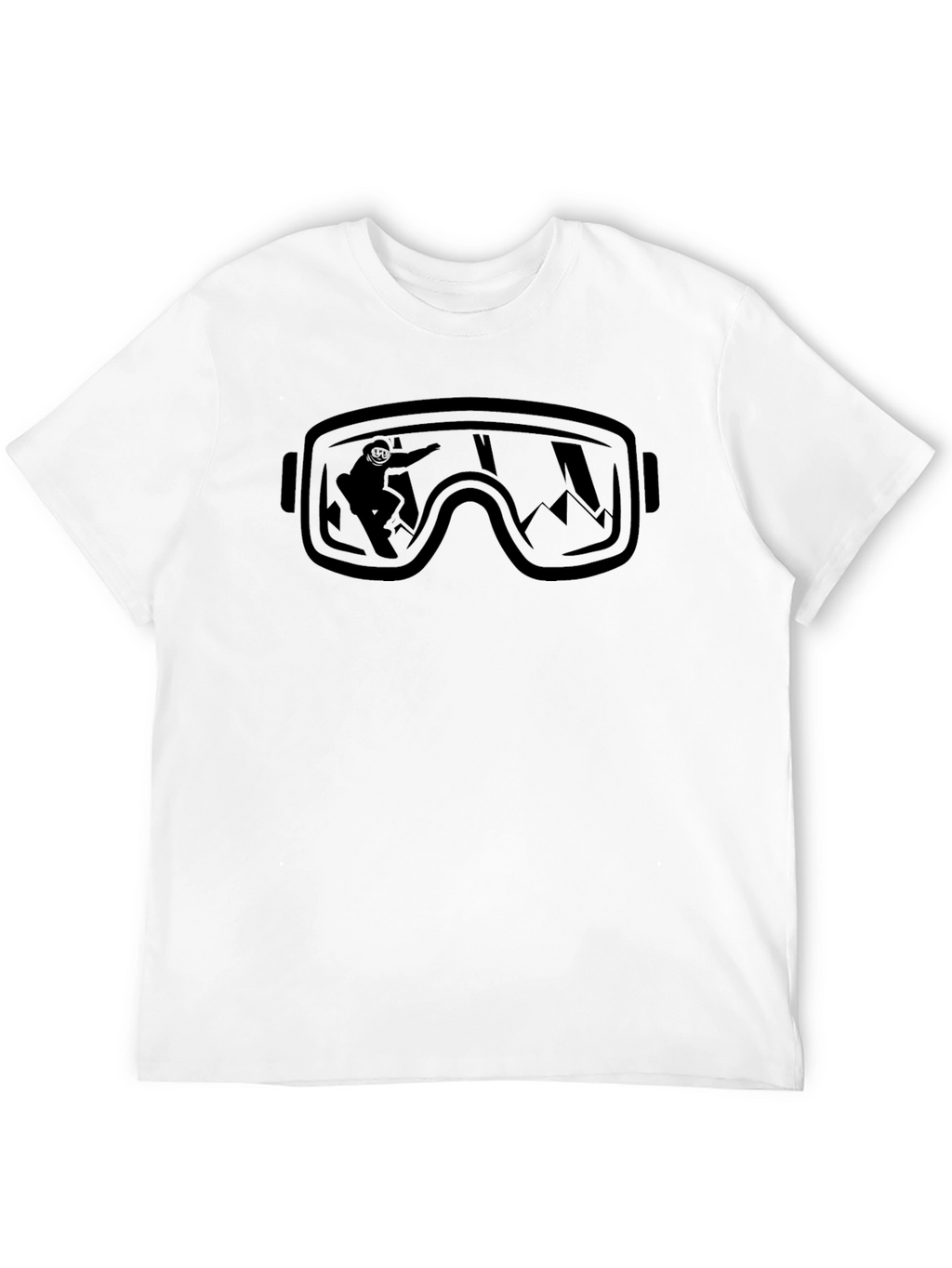 Snow Goggles T-Shirt - Black Cotton Tee