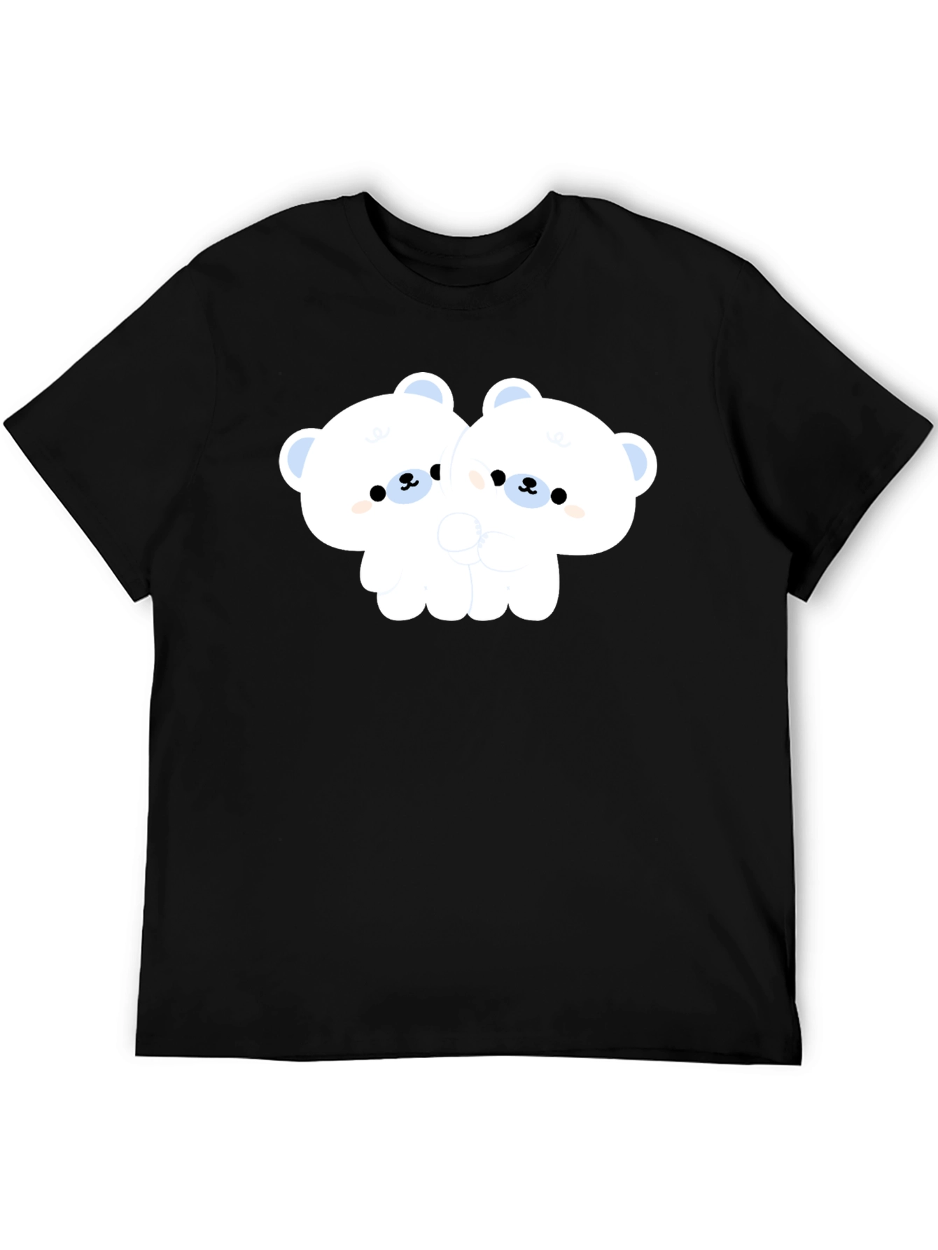 Cute Bear Hug Black T-Shirt